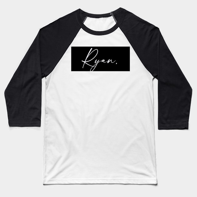 Ryan Name, Ryan Birthday Baseball T-Shirt by flowertafy